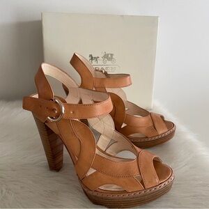 Coach tan leather High heels Tamara Style